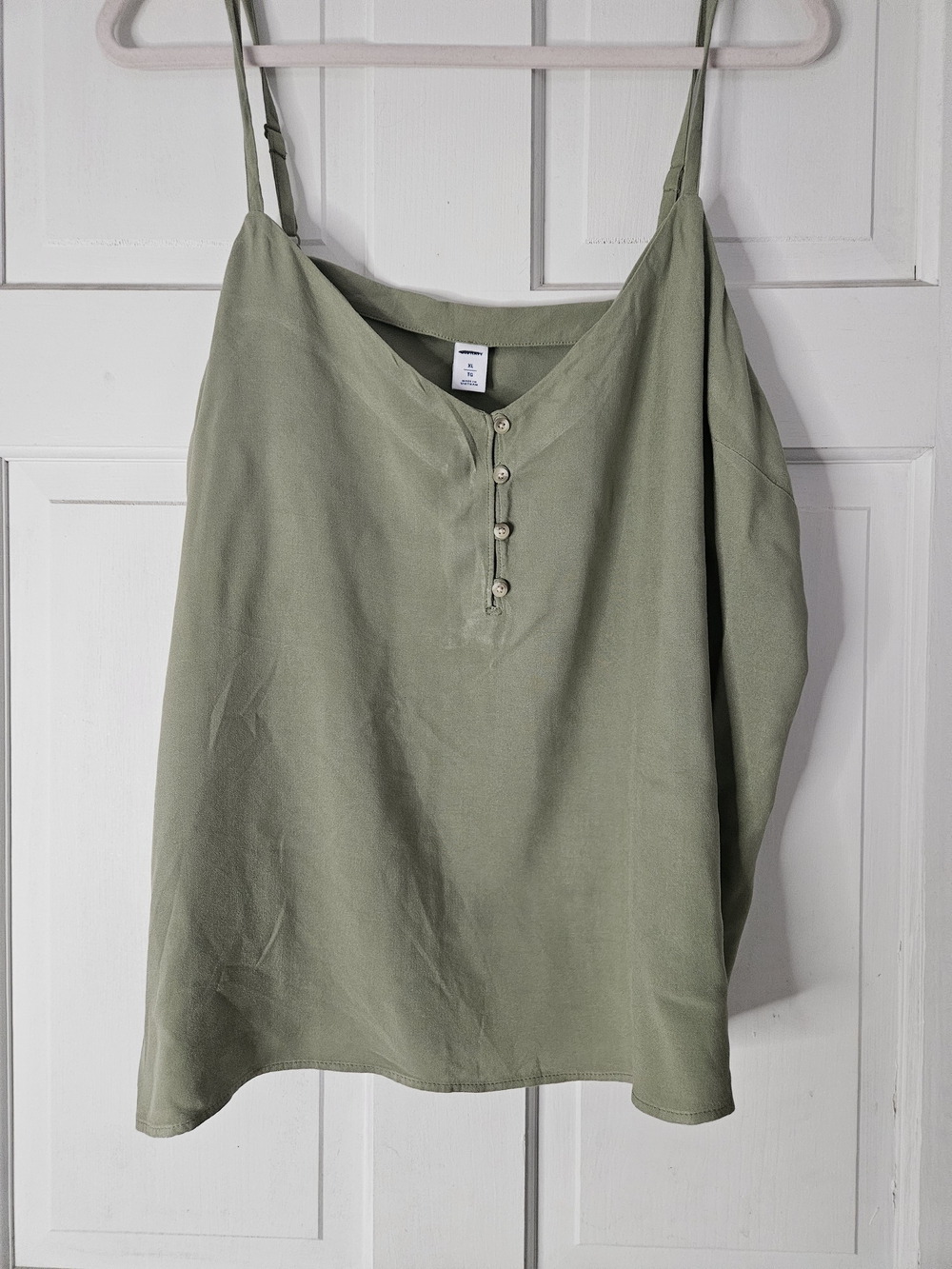 Old Navy Olive Green Button-Front Spaghetti Strap Cami